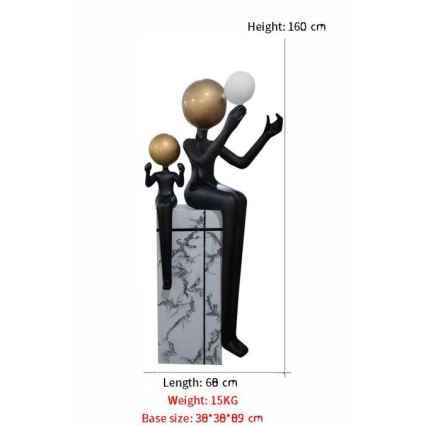 Stojacia lampa SILUETTE 1xE27/40W/230V 160 cm Aura