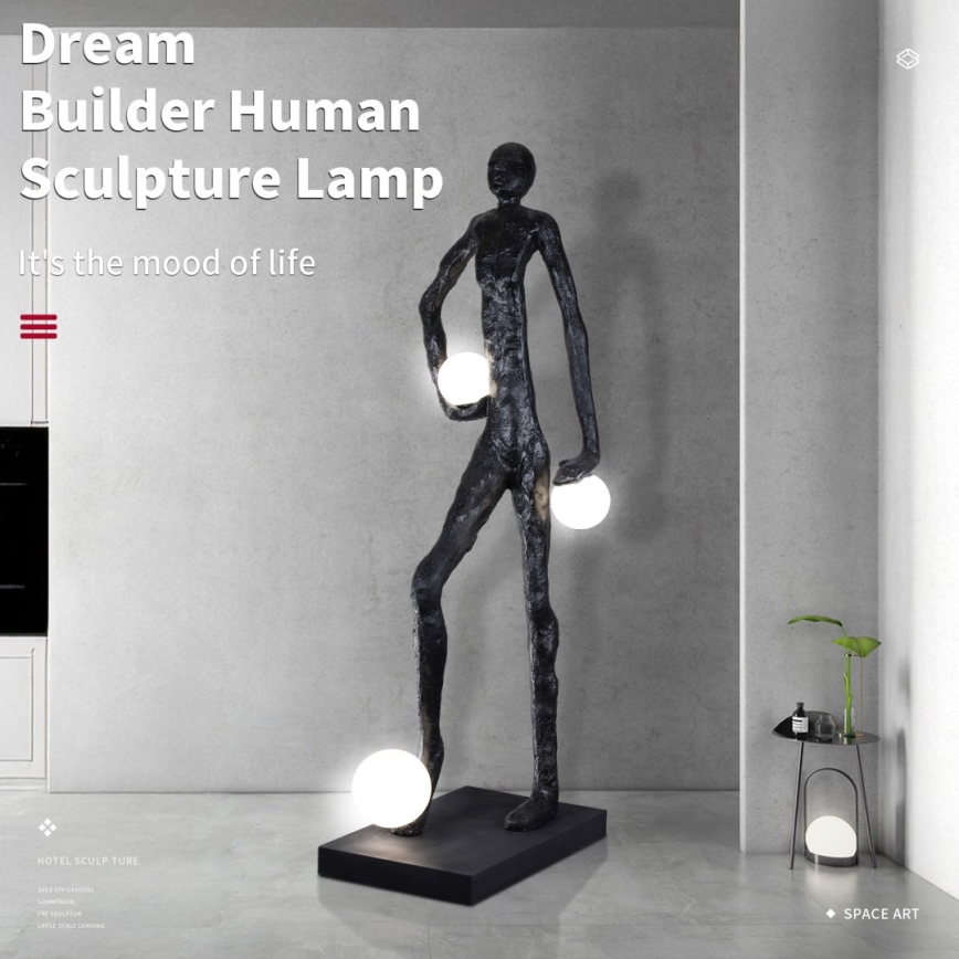 Stojacia lampa SILUETTE 3xE27/60W/230V 185 cm Aura