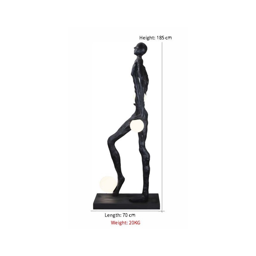 Stojacia lampa SILUETTE 3xE27/60W/230V 185 cm Aura