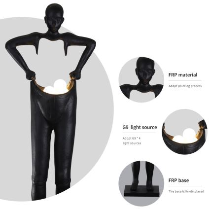 Stojacia lampa SILUETTE 4xG9/10W/230V 185 cm Human Houdini