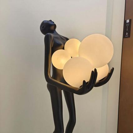 Stojacia lampa SILUETTE 6xE27/25W/230V 180 cm Human Ball
