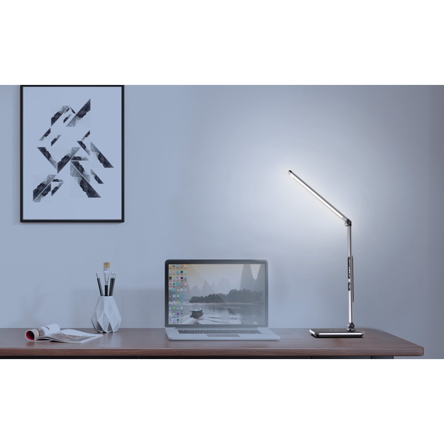 LED Stmievateľná stolná lampa LED/8,5W/230V s bezdrôtovým nabíjaním