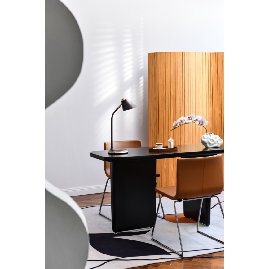 LED Stmievateľná stolná lampa s bezdrôtovým nabíjaním FINCH LED/9W/12/230V šedá/lesklý chróm