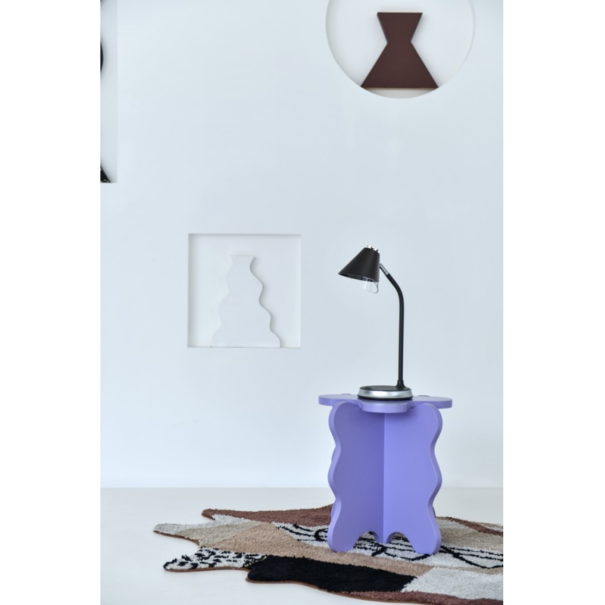 LED Stmievateľná stolná lampa s bezdrôtovým nabíjaním FINCH LED/9W/12/230V šedá/lesklý chróm