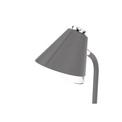 LED Stmievateľná stolná lampa s bezdrôtovým nabíjaním FINCH LED/9W/12/230V šedá/lesklý chróm