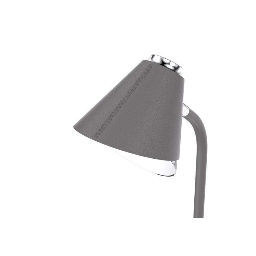 LED Stmievateľná stolná lampa s bezdrôtovým nabíjaním FINCH LED/9W/12/230V šedá/lesklý chróm