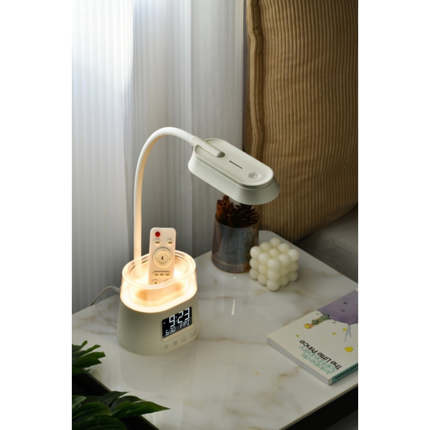 LED RGBW Stmievateľná stolná lampa s držiakom na ceruzky FALCON LED/10W/5V