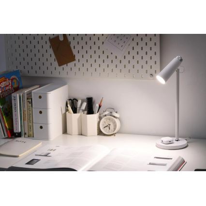LED Stmievateľná stolná lampa s bezdrôtovým Qi nabíjaním TIT LED/12W/230V biela