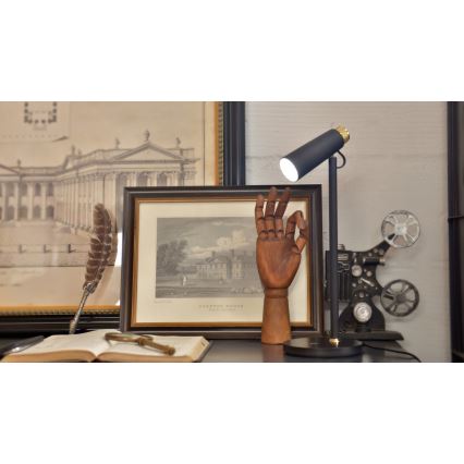 LED Stmievateľná stolná lampa s bezdrôtovým Qi nabíjaním TIT LED/12W/230V čierna
