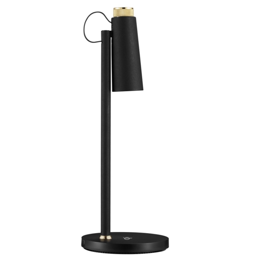 LED Stmievateľná stolná lampa s bezdrôtovým Qi nabíjaním TIT LED/12W/230V čierna