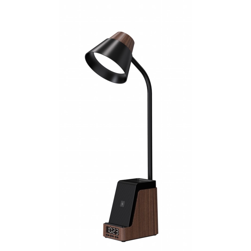 LED+CCT Stmievateľná stolová lampa s bezdrôtovým nabíjaním QI IDEAL LED/8W/230V 2700/4000/5000K hnedá