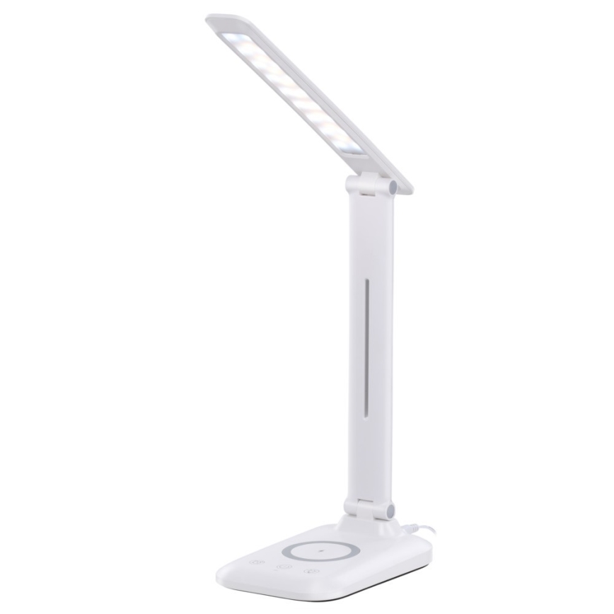 LED stmievateľná stolná lampa s bezdrôtovým nabíjaním QI a USB LUMI LED/7W/230V biela