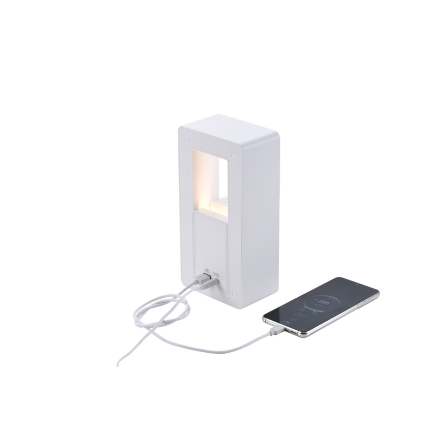 LED Stolná lampa s budíkom a nabíjaním CALM LED/3,5W/5V