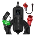 Immax - Cestovná nabíjacia stanica EV pre elektromobily AC Type 2 32A/380V 22kW + zástrčka 230V 5m Wi-Fi Tuya