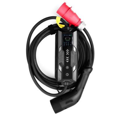 Immax - Nabíjacia stanica EV pre elektromobily AC Type 2, 16 A/380 V + zástrčka 230 V, 11 kW, 5 m, Tuya