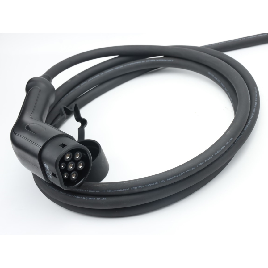 Immax - Nabíjacia stanica EV pre elektromobily AC Type 2, 16 A/380 V + zástrčka 230 V, 11 kW, 5 m, Tuya