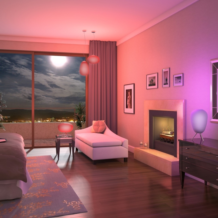 Immax NEO - LED Stmievateľný luster na lanku RGB COCONO 1xE27/8,5W/100-240V