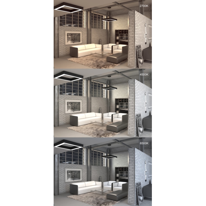 Immax NEO 07072L - LED Stmievateľné stropné svietidlo CANTO LED/60W/230V 80x80 cm Tuya + diaľkové ovládanie