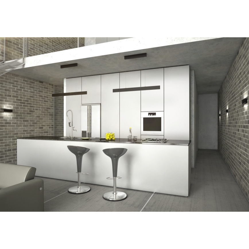 Immax NEO 07076L - LED Stmievateľný luster na lanku čierna LISTON LED/18W/230V Tuya + diaľkové ovládanie