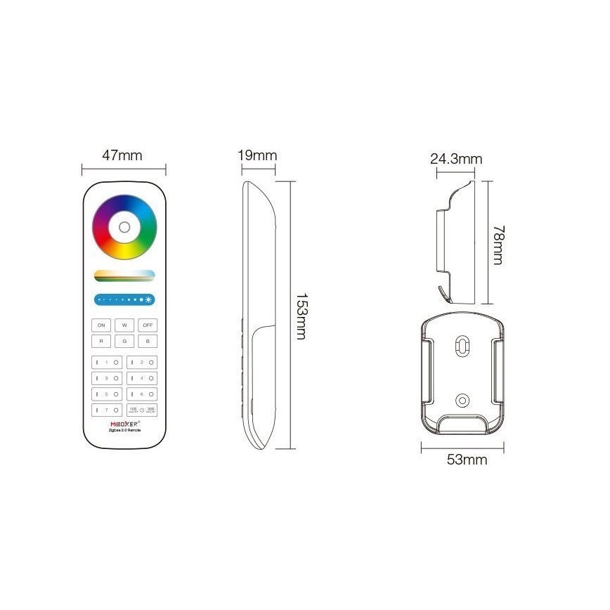 Immax NEO 07087-3 - Univerzální diaľkový ovládač RGB+CCT MiBOXER Tuya