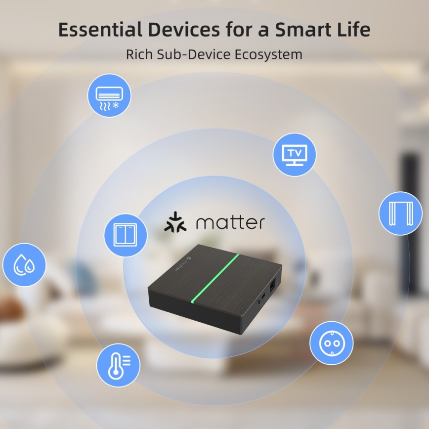 Immax NEO 07117-5 - MATTER BRIDGE inteligentná brána Zigbee 3.0 230 V Wi‑Fi