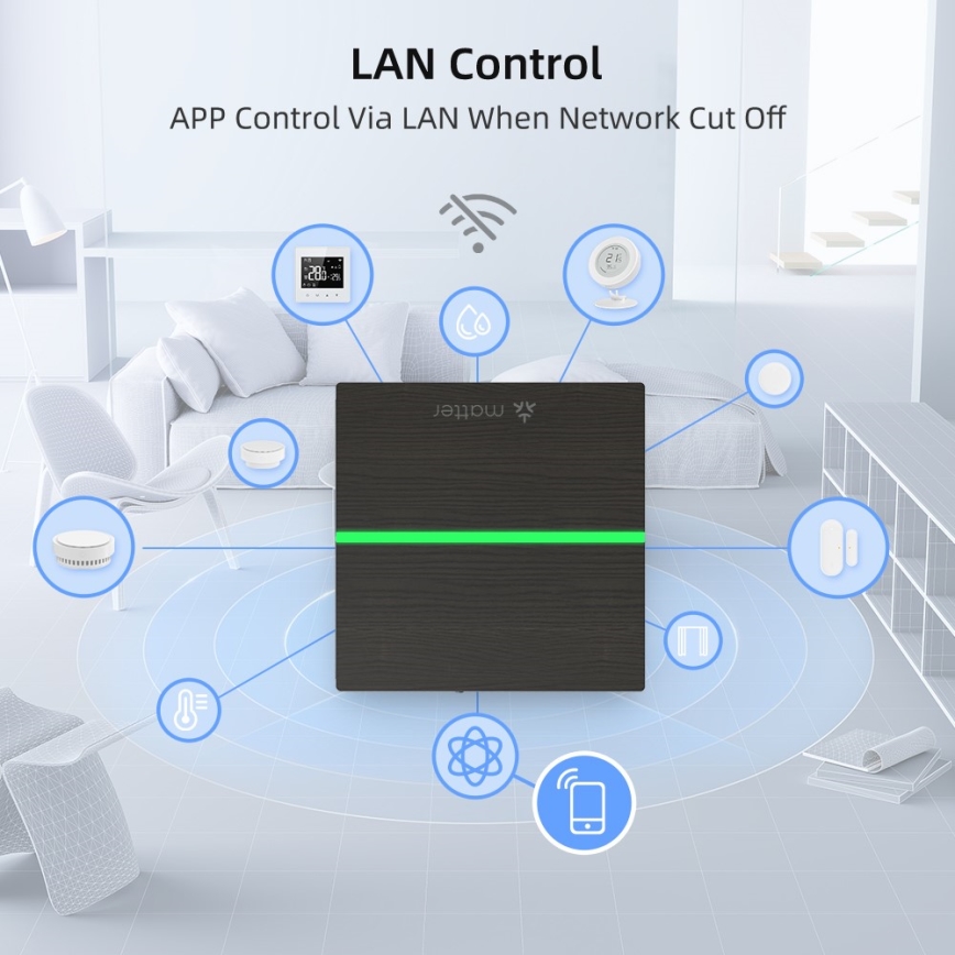 Immax NEO 07117-5 - MATTER BRIDGE inteligentná brána Zigbee 3.0 230 V Wi‑Fi