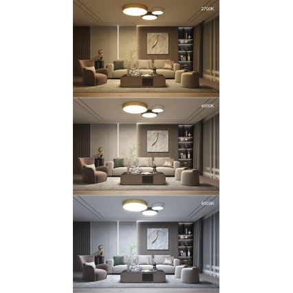 Immax NEO 07130-B60 - LED SMART Stmievateľné stropné svietidlo DIAMANTE čierna LED/43W/230V + diaľkové ovládanie 60cm Tuya ZigBee