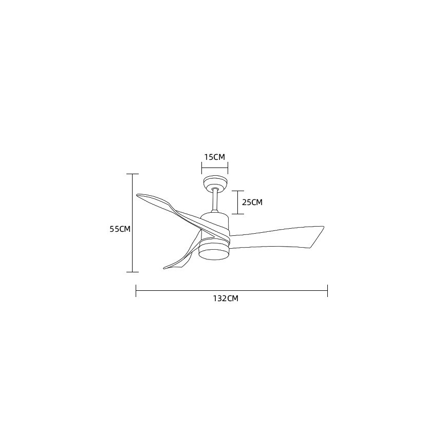 Immax NEO 07136-B - LED Stmievateľný stropný ventilátor SOFISTICADO LED/18W/230V dub Wi-Fi Tuya + diaľkové ovládanie