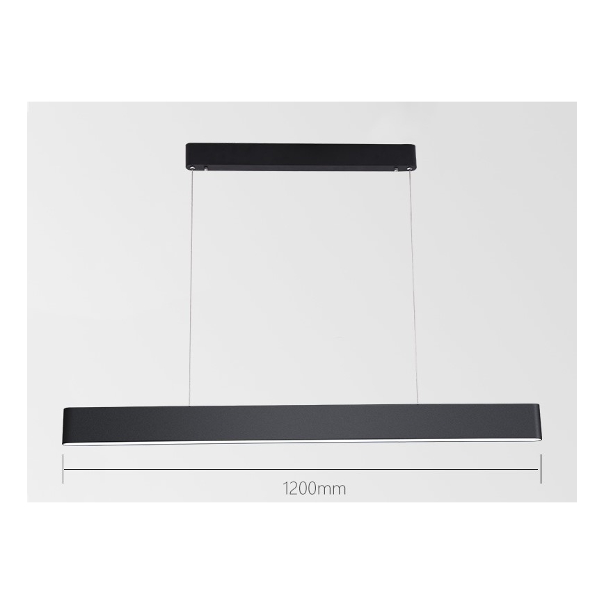 Immax NEO 07157-B120X - LED RGB+CCT Stmievateľný luster na lanku MILANO LED/40W/230V Tuya čierna