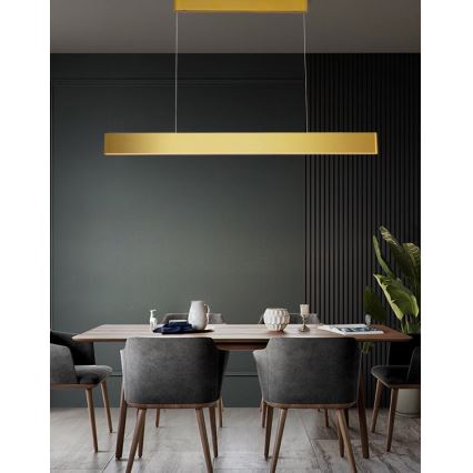 Immax NEO 07157-G120X - LED RGB+CCTW Stmievateľný luster na lanku MILANO LED/40W/230V Tuya zlatá
