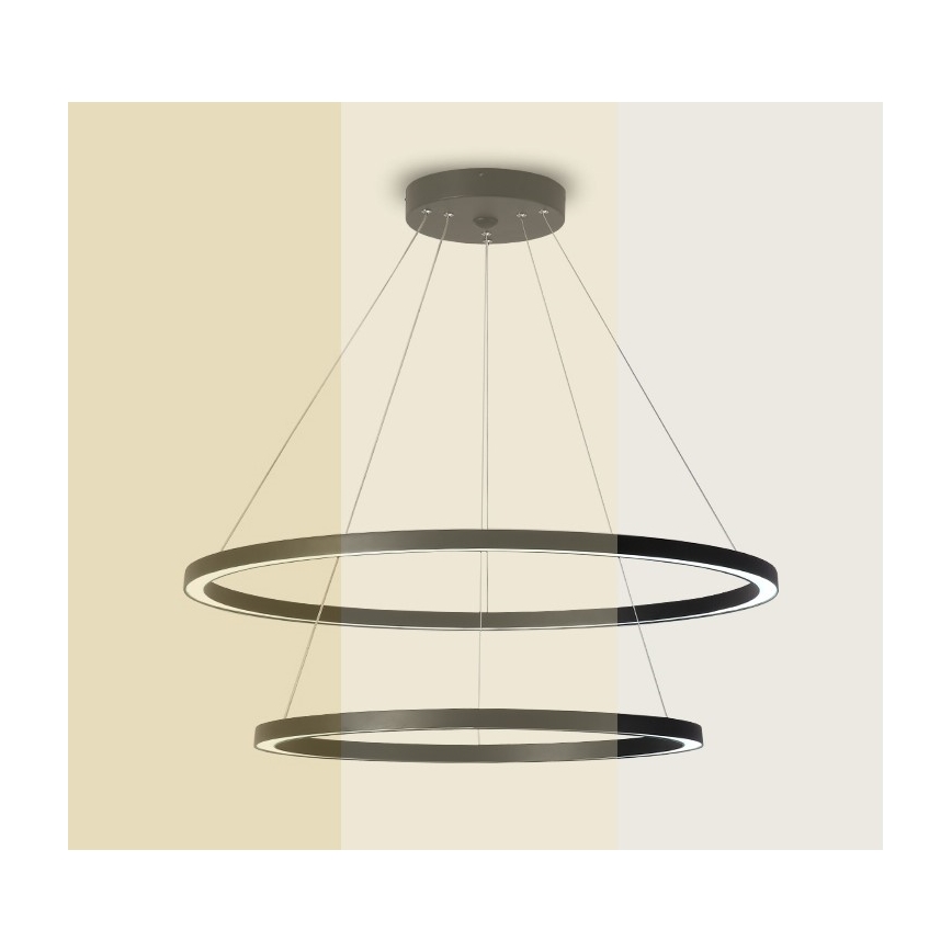 Immax NEO 07158-B80-60 - LED Stmievateľný luster na lanku FINO LED/93W/230V Tuya čierna + diaľkové ovládanie