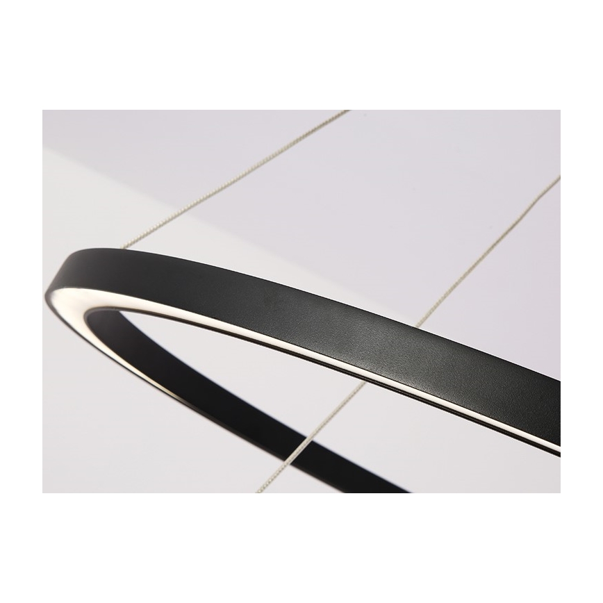 Immax NEO 07158-B80-60 - LED Stmievateľný luster na lanku FINO LED/93W/230V Tuya čierna + diaľkové ovládanie