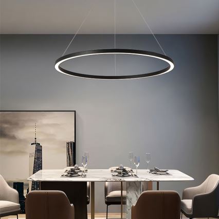 Immax NEO 07158-B80 - LED Stmievateľný luster na lanku FINO LED/60W/230V Tuya čierna + diaľkové ovládanie