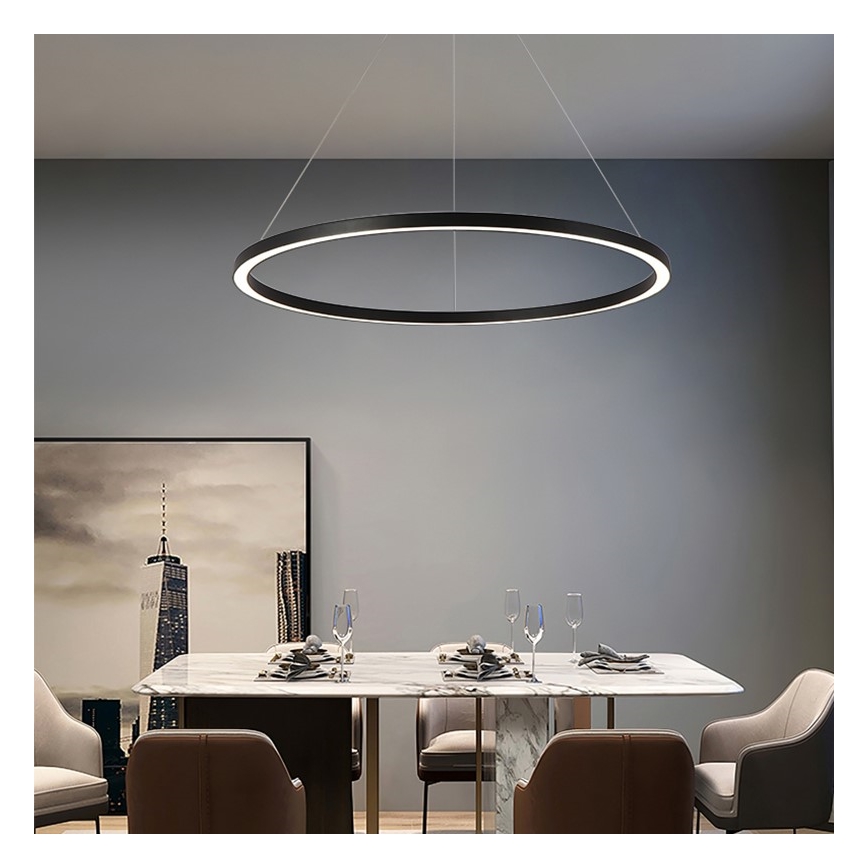 Immax NEO 07158-B80 - LED Stmievateľný luster na lanku FINO LED/60W/230V Tuya čierna + diaľkové ovládanie