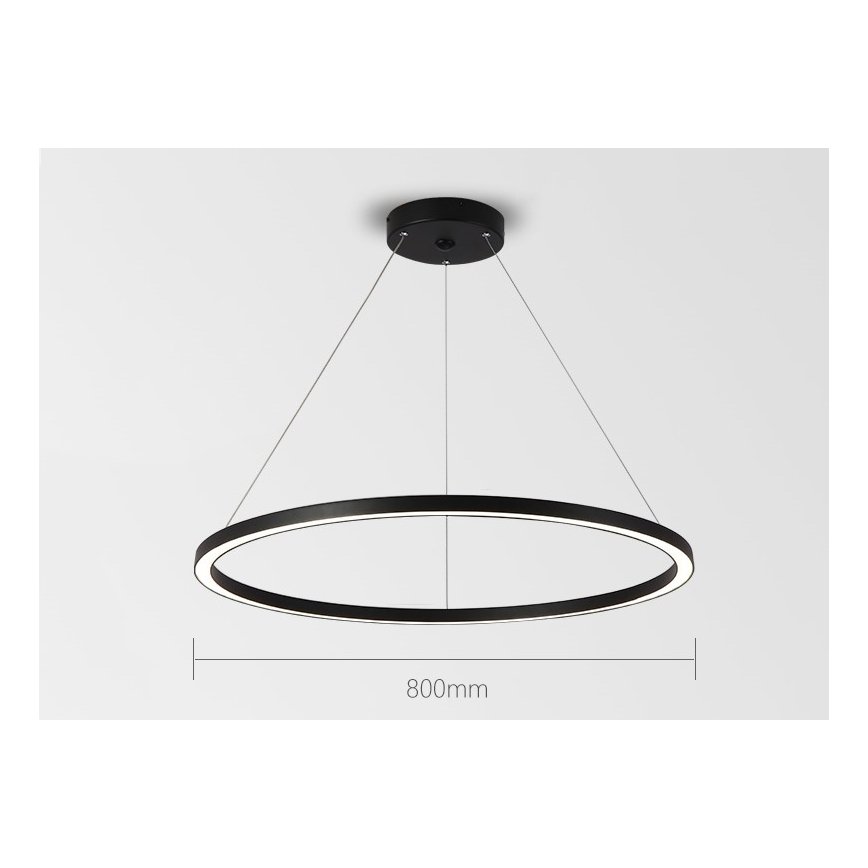 Immax NEO 07158-B80 - LED Stmievateľný luster na lanku FINO LED/60W/230V Tuya čierna + diaľkové ovládanie