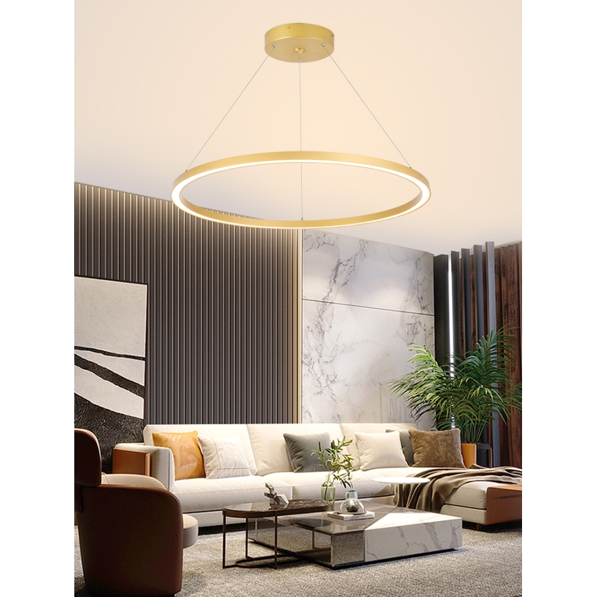 Immax NEO 07159-G80 - LED Stmievateľný luster na lanku FINO LED/60W/230V Tuya zlatá + diaľkové ovládanie