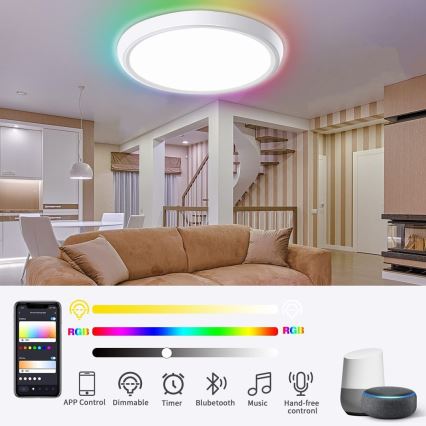 Immax NEO 07164-40 - LED RGB+CCT Stmievateľné stropné svietidlo NEO LITE TUDO LED/50W/230V Wi-Fi Tuya + diaľkové ovládanie