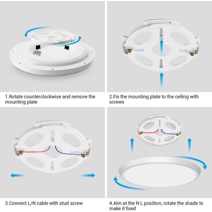 Immax NEO 07164-40 - LED RGB+CCT Stmievateľné stropné svietidlo NEO LITE TUDO LED/50W/230V Wi-Fi Tuya + diaľkové ovládanie