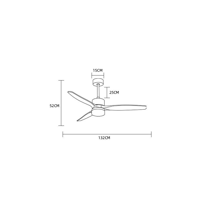 Immax NEO 07165-S - LED Stropný ventilátor ELEGANTE LED/18W/230V dub Wi-Fi Tuya + diaľkové ovládanie