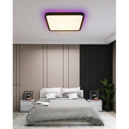 Immax NEO 07167-B40 - LED RGB+CCT Stmievateľné stropné svietidlo NEO LITE TUDO LED/50W/230V Wi-Fi Tuya čierna + diaľkové ovládanie