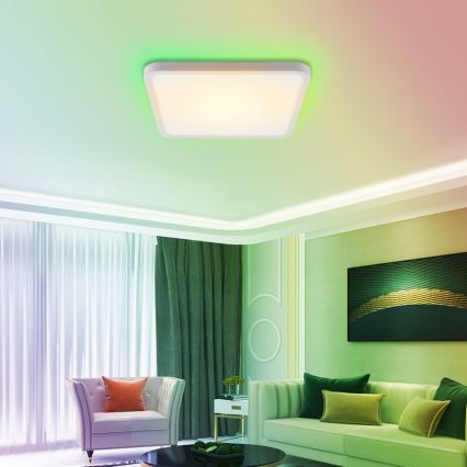 Immax NEO 07168-W40 - LED RGB+CCT Stmievateľné stropné svietidlo NEO LITE TUDO LED/50W/230V Wi-Fi Tuya biela + diaľkové ovládanie