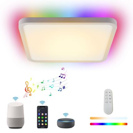 Immax NEO 07168-W40 - LED RGB+CCT Stmievateľné stropné svietidlo NEO LITE TUDO LED/50W/230V Wi-Fi Tuya biela + diaľkové ovládanie