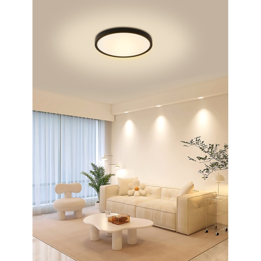 Immax NEO 07170-B60 - LED RGB+CCT Stmievateľné stropné svietidlo NEO LITE TUDO LED/65W/230V 2700-6500K Wi-Fi Tuya čierna + diaľkové ovládanie