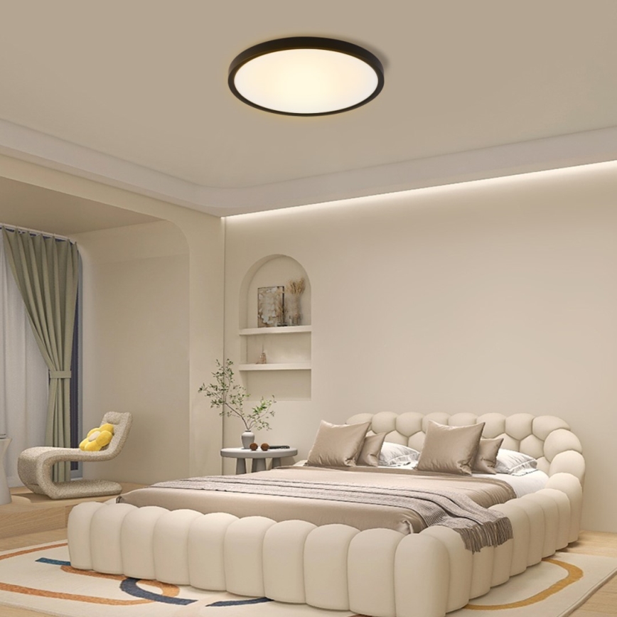 Immax NEO 07170-B60 - LED RGB+CCT Stmievateľné stropné svietidlo NEO LITE TUDO LED/65W/230V 2700-6500K Wi-Fi Tuya čierna + diaľkové ovládanie