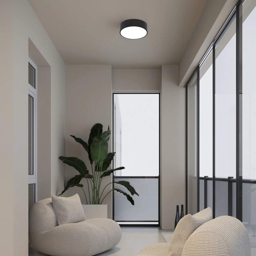 Immax NEO 07200L - LED Stmievateľné stropné svietidlo RONDATE LED/18W/230V 3000-6000K pr. 25 cm čierna Tuya + diaľkové ovládanie