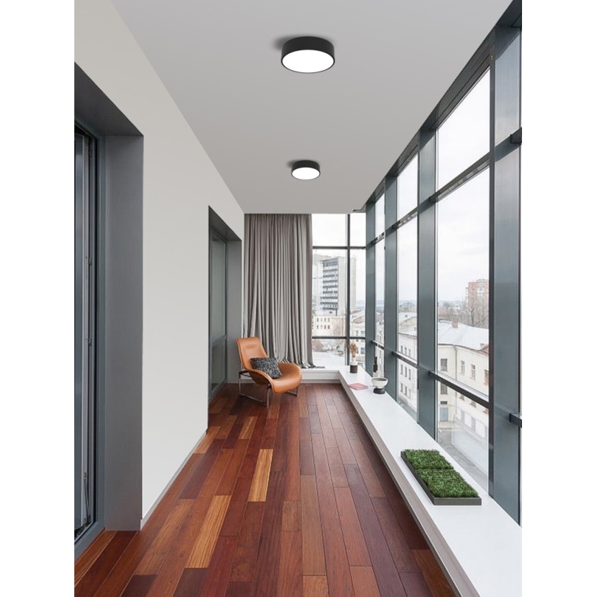 Immax NEO 07200L - LED Stmievateľné stropné svietidlo RONDATE LED/18W/230V 3000-6000K pr. 25 cm čierna Tuya + diaľkové ovládanie