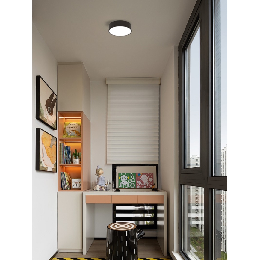 Immax NEO 07200L - LED Stmievateľné stropné svietidlo RONDATE LED/18W/230V 3000-6000K pr. 25 cm čierna Tuya + diaľkové ovládanie