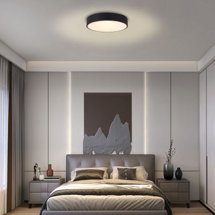 Immax NEO 07201L - LED Stmievateľné stropné svietidlo RONDATE LED/28W/230V čierna Tuya + diaľkové ovládanie