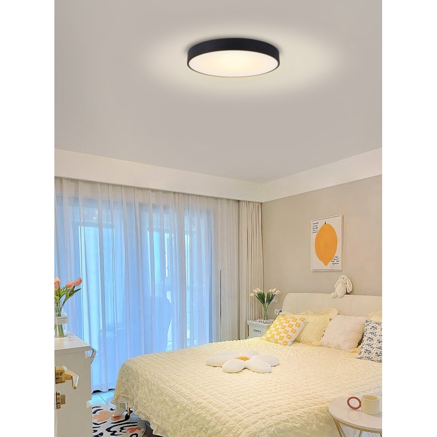 Immax NEO 07202L - LED Stmievateľné stropné svietidlo RONDATE LED/53W/230V čierna Tuya + diaľkové ovládanie