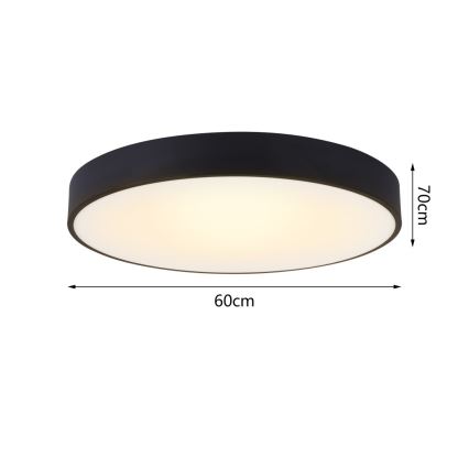 Immax NEO 07202L - LED Stmievateľné stropné svietidlo RONDATE LED/53W/230V čierna Tuya + diaľkové ovládanie